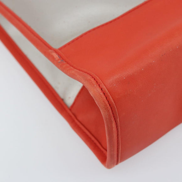 LOEWE Anagram Tote Bag Vinyl Clear Red Auth ka2475