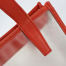 LOEWE Anagram Tote Bag Vinyl Clear Red Auth ka2475-9