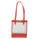 LOEWE Anagram Tote Bag Vinyl Clear Red Auth ka2475-2