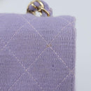 CHANEL Matelasse Chain Shoulder Bag cotton Purple Gold CC Auth ka2484SAV-8