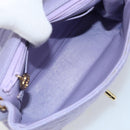 CHANEL Matelasse Chain Shoulder Bag cotton Purple Gold CC Auth ka2484SAV-9