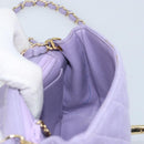 CHANEL Matelasse Chain Shoulder Bag cotton Purple Gold CC Auth ka2484SAV-23