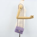 CHANEL Matelasse Chain Shoulder Bag cotton Purple Gold CC Auth ka2484SAV-28