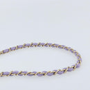CHANEL Matelasse Chain Shoulder Bag cotton Purple Gold CC Auth ka2484SAV-15