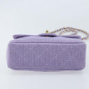 CHANEL Matelasse Chain Shoulder Bag cotton Purple Gold CC Auth ka2484SAV-5