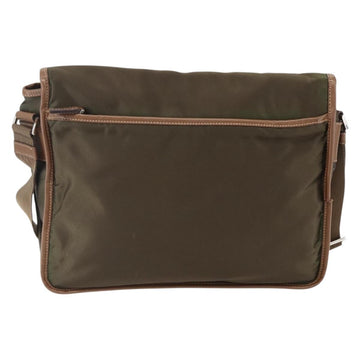 PRADA Shoulder Bag Nylon Brown Silver Auth ka2489 - 0