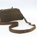 PRADA Shoulder Bag Nylon Brown Silver Auth ka2489-7
