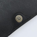 Christian Dior Honeycomb Canvas Chain Shoulder Bag PVC Black Gold Auth ka2491-17