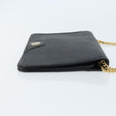 Christian Dior Honeycomb Canvas Chain Shoulder Bag PVC Black Gold Auth ka2491-3