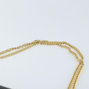 Christian Dior Honeycomb Canvas Chain Shoulder Bag PVC Black Gold Auth ka2491-8