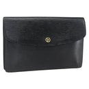 LOUIS VUITTON Epi Montaigne 27 Clutch Bag Black M52652 LV Auth ka2493-1