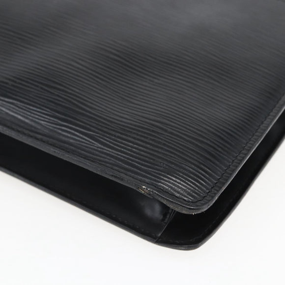LOUIS VUITTON Epi Montaigne 27 Clutch Bag Black M52652 LV Auth ka2493