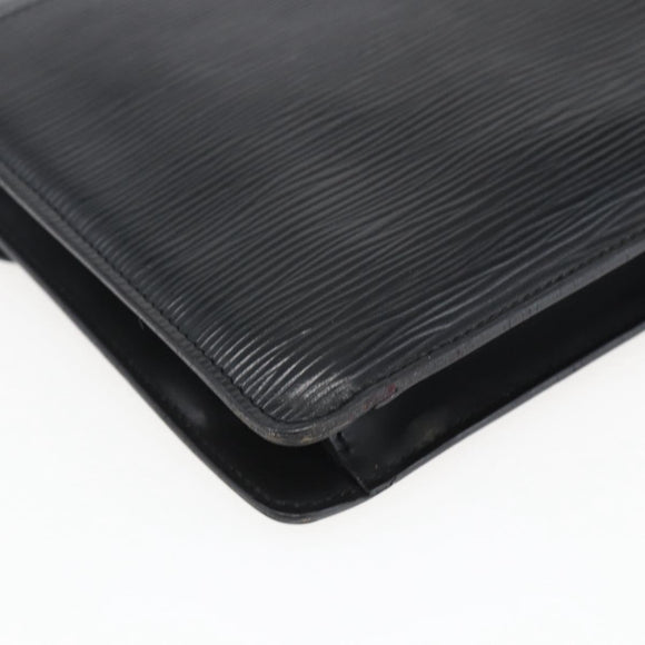 LOUIS VUITTON Epi Montaigne 27 Clutch Bag Black M52652 LV Auth ka2493