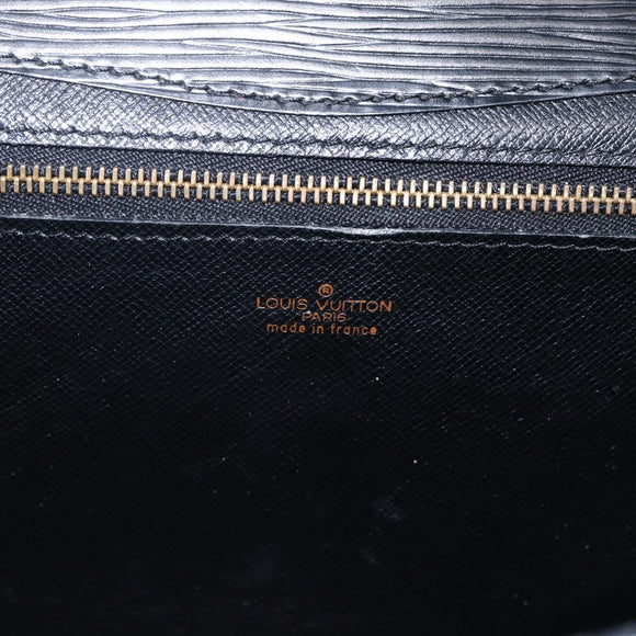 LOUIS VUITTON Epi Montaigne 27 Clutch Bag Black M52652 LV Auth ka2493