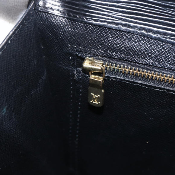 LOUIS VUITTON Epi Montaigne 27 Clutch Bag Black M52652 LV Auth ka2493