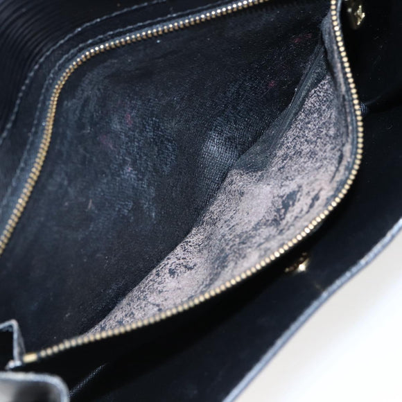 LOUIS VUITTON Epi Montaigne 27 Clutch Bag Black M52652 LV Auth ka2493