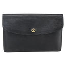 LOUIS VUITTON Epi Montaigne 27 Clutch Bag Black M52652 LV Auth ka2493-13