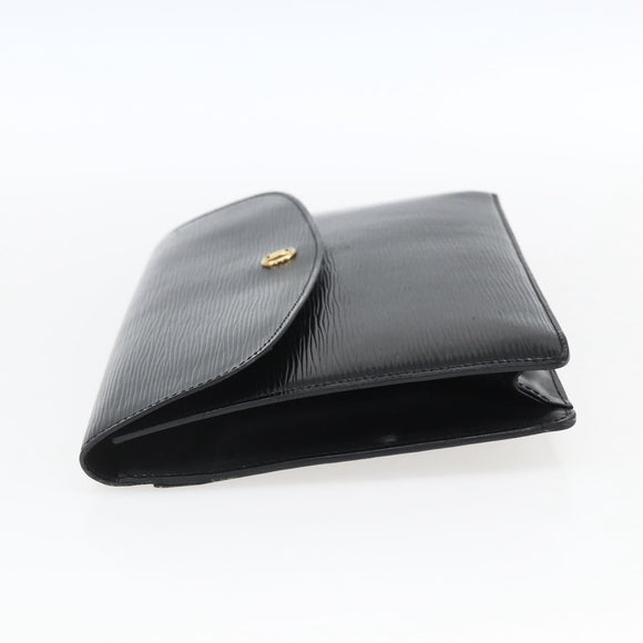 LOUIS VUITTON Epi Montaigne 27 Clutch Bag Black M52652 LV Auth ka2493