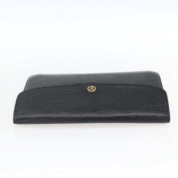 LOUIS VUITTON Epi Montaigne 27 Clutch Bag Black M52652 LV Auth ka2493