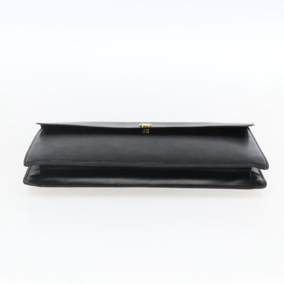 LOUIS VUITTON Epi Montaigne 27 Clutch Bag Black M52652 LV Auth ka2493