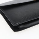 LOUIS VUITTON Epi Montaigne 27 Clutch Bag Black M52652 LV Auth ka2493-14
