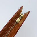 LOUIS VUITTON Epi Pochette Homme Bag Brown Zipangu Gold M52528 LV Auth ka2494-8