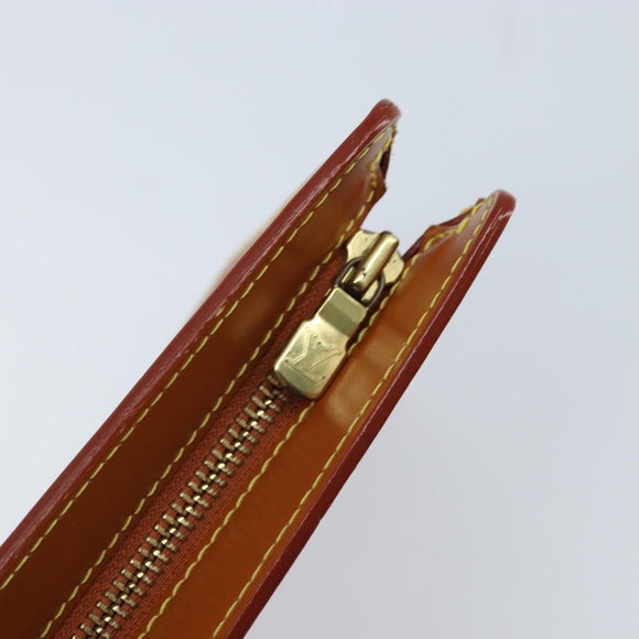 LOUIS VUITTON Epi Pochette Homme Bag Brown Zipangu Gold M52528 LV Auth ka2494