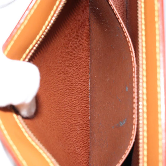 LOUIS VUITTON Epi Pochette Homme Bag Brown Zipangu Gold M52528 LV Auth ka2494