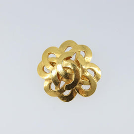 CHANEL Earring metal Gold Tone CC Auth ka2496 - 0