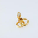 CHANEL Earring metal Gold Tone CC Auth ka2498V-11