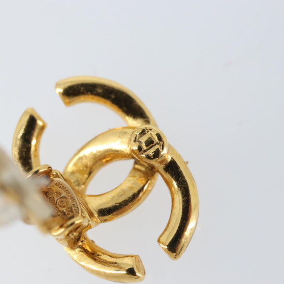 CHANEL Earring metal Gold Tone CC Auth ka2498V