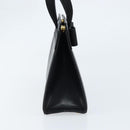 Salvatore Ferragamo Vala Hand Bag Leather Black Gold Auth ka2505-4