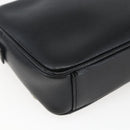 Salvatore Ferragamo Clutch Bag Leather Black Silver Auth ka2510-16