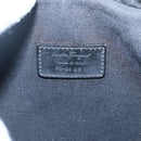 Salvatore Ferragamo Clutch Bag Leather Black Silver Auth ka2510-12