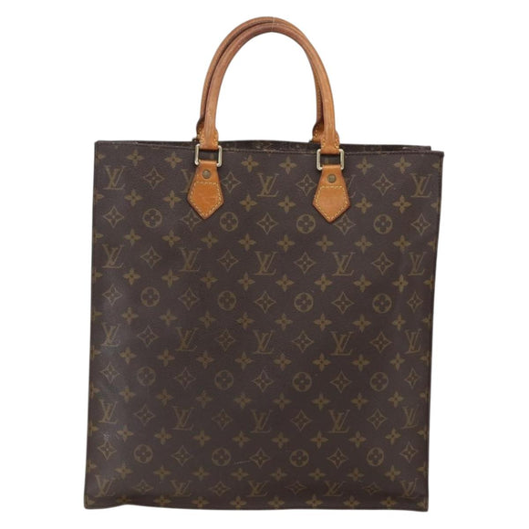 LOUIS VUITTON Monogram Sac Plat Hand Bag M51140 LV Auth ka2515
