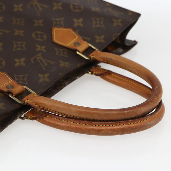 LOUIS VUITTON Monogram Sac Plat Hand Bag M51140 LV Auth ka2515
