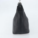GUCCI Bamboo Hand Bag Leather Black Silver 000 0531 Auth ka2522-5