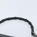 GUCCI Bamboo Hand Bag Leather Black Silver 000 0531 Auth ka2522-9