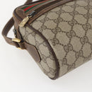 GUCCI GG Supreme Web Sherry Line Bag PVC Beige Gold 56 02 087 Auth ka2524-11