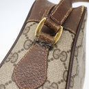 GUCCI GG Supreme Web Sherry Line Bag PVC Beige Gold 56 02 087 Auth ka2524-14