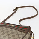 GUCCI GG Supreme Web Sherry Line Bag PVC Beige Gold 56 02 087 Auth ka2524-8