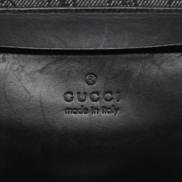 GUCCI GG Canvas Tote Bag Zwart Zilver 34339 Auth ka2529