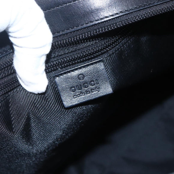 GUCCI GG Canvas Tote Bag Zwart Zilver 34339 Auth ka2529