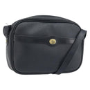 Christian Dior Honeycomb Canvas Shoulder Bag PVC Black Gold Auth ka2533-1