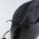 Christian Dior Honeycomb Canvas Shoulder Bag PVC Black Gold Auth ka2533-15