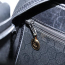Christian Dior Honeycomb Canvas Shoulder Bag PVC Black Gold Auth ka2533-20
