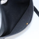 Christian Dior Honeycomb Canvas Shoulder Bag PVC Black Gold Auth ka2533-22