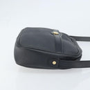 Christian Dior Honeycomb Canvas Shoulder Bag PVC Black Gold Auth ka2533-4