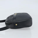 Christian Dior Honeycomb Canvas Shoulder Bag PVC Black Gold Auth ka2533-5