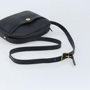 Christian Dior Honeycomb Canvas Shoulder Bag PVC Black Gold Auth ka2533-7